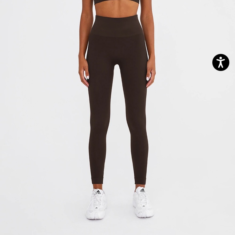 Set active espresso brown sculpt flex leggings size medium